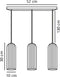 Nordlux Miella - Hanglamp - 3 lichtpunten - Smokey Glas