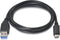 Aisens A107-0060 - Kabel USB-C naar USB A - 1 m - Zwart