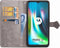 Hoesje Met Pasjeshouder Geschikt voor Motorola Moto G9 Play / Moto E7 Plus - Mandala Bookcase - Grijs
