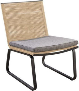 Yoi - Kome lounge chair alu black/rope natural/soil