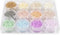 Rocailles, pastelkleuren, d 3 mm, afm 8/0 , gatgrootte 0,6-1,0 mm, 12x17 gr/ 1 doos