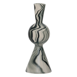 Urban Nature Culture - Candle holder Vendt - Handmade keramiek - Donkerblauwgroen marmer effect