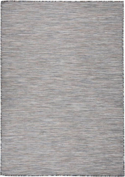 vidaXL - Buitenkleed - platgeweven - 140x200 - cm - bruin - en - blauw