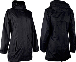 Ralka Regenjas Deluxe - Lang Model - Getailleerd - Zwart/Aqua - M (38)