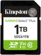 Kingston Canvas Select Plus Gen. 3 - SDXC 1TB - UHS-I tot 150MB/s - Class 10, V30