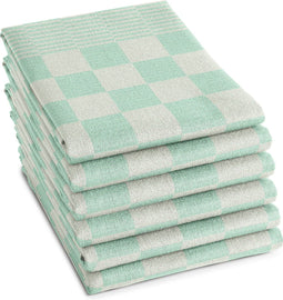 DDDDD - Barbeque Theedoek - 65x65 cm - Pastel Groen - Set van 6 stuks
