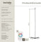 tectake® Slimme LED Vloerlamp Spectra - Staande Lamp - 16 miljoen kleuren - 200 lichteffecten - Dimbaar - 145 cm - Bediening via app en afstandsbediening