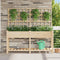 vidaXL - Tuinbak - met - Trellis - en - Plank - 161x43x152 - cm - Massief - Grenenhout