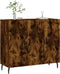 vidaXL - Dressoir - 90x34x80 - cm - bewerkt - hout - gerookt - eikenkleurig