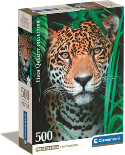 Clementoni - Puzzel 500 Stukjes - Jaguar in de Jungle - Multicolor