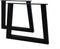 Tafelpoten - U-model - 85x7,5x72 - Gepoedercoat zwart - Metaal