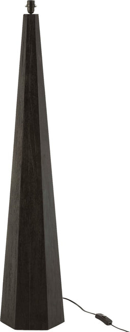J-Line lampenvoet Octogonaal - hout - zwart - large