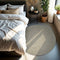 tectake® Soft Zone - Vloerkleed - Rond - Ø120 cm - Antislip - Onderhoudsvriendelijk - Zandkleur