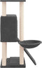 vidaXL - Kattenmeubel - met - sisal - krabpalen - 96 - cm - donkergrijs