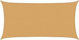 vidaXL - Zonnezeil - rechthoekig - 160 - g/m² - 2,5x5 - m - HDPE - zandkleurig