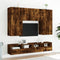 vidaXL - Tv-wandmeubels - 2 - st - 80x30x30 - cm - bewerkt - hout - gerookt - eikenkleur