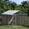 vidaXL - Hondenkennel - met - dak - 3x4,5x2,5 - m - gegalvaniseerd - staal - zilver