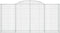 vidaXL - Schanskorven - 7 - st - gewelfd - 300x50x140/160 - cm - ijzer