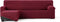 Hoes voor chaise longue met korte armleuning links Eysa JAZ Bordeaux 120 x 120 x 360 cm