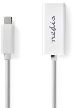 Nedis CCGP64950WT02 - USB-C naar RJ45 Adapter - 1 Gbps - Wit
