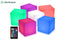 Hortensus - LED Kubus / Bijzettafel - Draadloos, Weerbestendig, Instelbare RGB Kleuren - 60 x 60 x 6