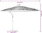 vidaXL - Parasol - met - stalen - paal - 246x246x230 - cm - wit
