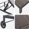 vidaXL - Ligbed - met - Wielen - voor - 2 - Personen - - - Bruin - Poly - Rattan