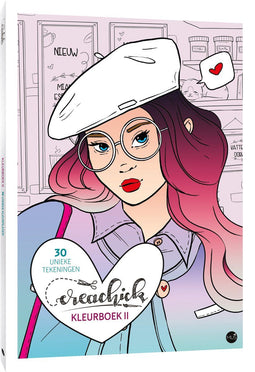 CreaChick Kleurboek II - Kleurboek met 30 handgetekende platen - Multi kleuren