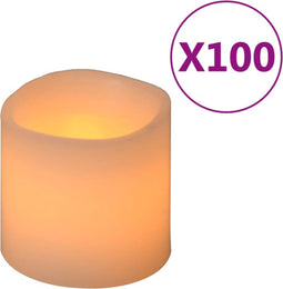 vidaXL Kaarsen 100 st LED warmwit