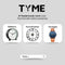 Tyme Wandklok - Industrieel - 34cm - Romeinse cijfers - Goed leesbaar - Zwart