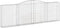 vidaXL - Schanskorven - 4 - st - gewelfd - 400x30x120/140 - cm - ijzer