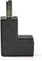 USB-A Adapter - USB 2.0 - USB-A Male - USB-A Female - 480 Mbps - Rond - Vernikkeld - PVC - Zwart - Envelop