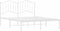 vidaXL - Bedframe - met - hoofdbord - metaal - wit - 140x190 - cm