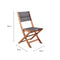 Set van 2 FSC en textilene acacia houten stoelen - grijs
