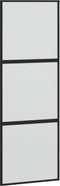 vidaXL - Schuifdeur - 76x205 - cm - gehard - glas - en - aluminium - zwart