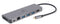 Gembird A-CM-COMBO5-05 - USB hub - 1x Ethernet 1Gbps 1x HDMI 3x USB 3.2 type-C - Grijs