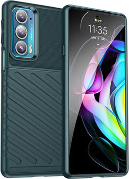 iMoshion Hoesje Geschikt voor Motorola Edge 20 Hoesje Siliconen - iMoshion Thunder Backcover - Groen
