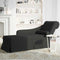 vidaXL - Chaise - longue - met - bolster - en - rechterarmleuning - fluweel - zwart