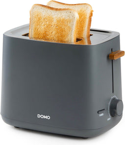 DOMO DO965T - Broodrooster - 2 sleuven 6 bruiningsstanden - Houtlook