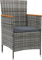 vidaXL - Tuinstoelen - 2 - st - poly - rattan - grijs