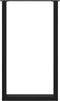 vidaXL - Salontafelpoten - 2 - st - U-vormig - 60x(100-101) - cm - staal - zwart
