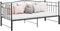 vidaXL - Slaapbankframe - uittrekbaar - metaal - zwart - 90x200 - cm