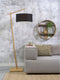 GOOD&MOJO Vloerlamp Andes - Bamboe/Zwart - 72x47x176cm - Scandinavisch,Bohemian - Staande lampen voor Woonkamer - Slaapkamer