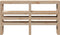 vidaXL - Hoofdbord - met - schappen - 150 - cm - massief - grenenhout