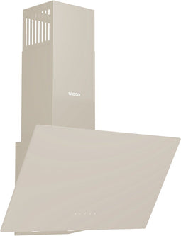 Wiggo WE-D631G(C) - Schuine Afzuigkap 60 cm - Eco Double Vented Air Outlet - Crème Glas