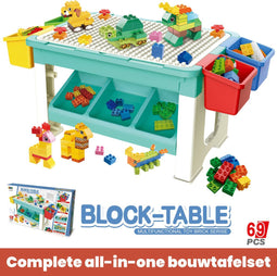 Little big bird Duplo tafel - Speeltafel - Inclusief 69 bouwstenen
