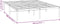 vidaXL - Bedframe - metaal - wit - 140x190 - cm