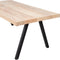 WOOOD Tablo Tafel met 2-Standen Poot - Mango/Metaal - 75x180x90