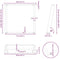 vidaXL - Eettafelpoten - 2 - st - U-vormig - 80x(72-73) - cm - staal - antraciet