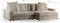 Furntastik 3 zits bank CL L+R, stof Lincoln 83, RIB920 naturel